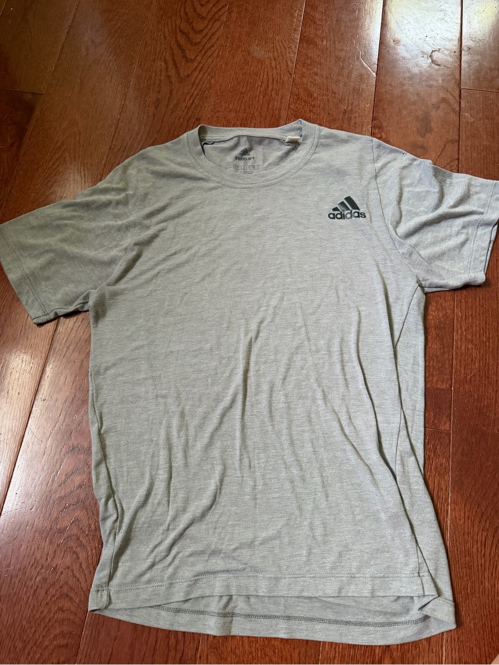 adidas Light Gray Crew Neck Athletic Tee